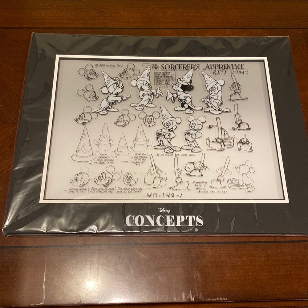 Disney parks fine art  Disney concepts the sorcerers apprentice model sheet